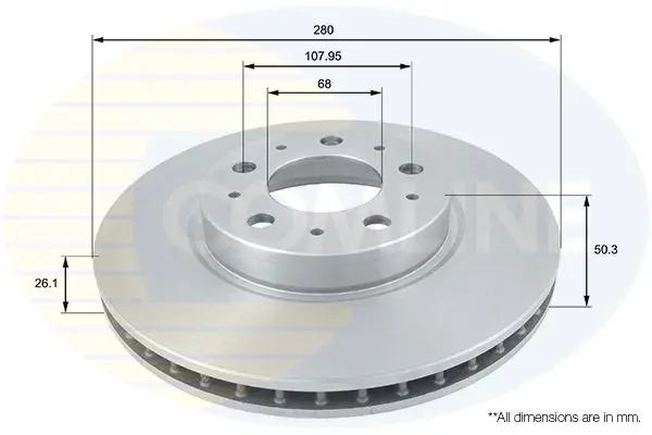 Handler.Part Brake disc COMLINE ADC1904V 1