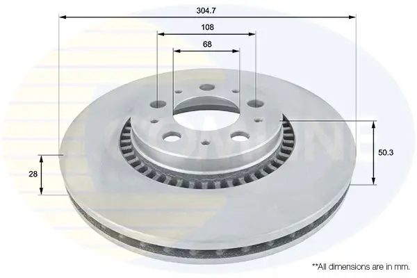 Handler.Part Brake disc COMLINE ADC1908V 1