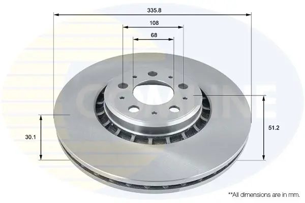 Handler.Part Brake disc COMLINE ADC1919V 1