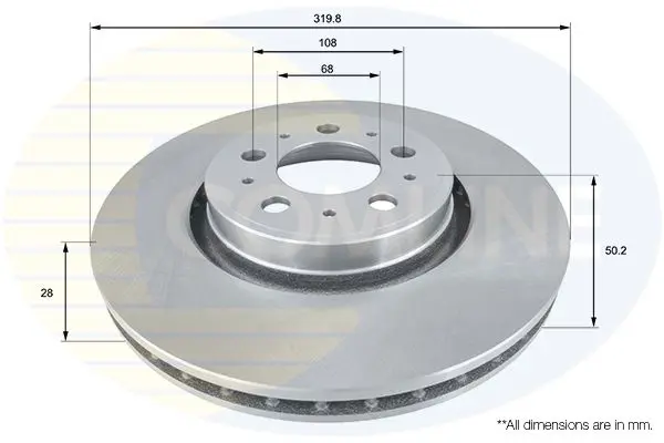 Handler.Part Brake disc COMLINE ADC1925V 1