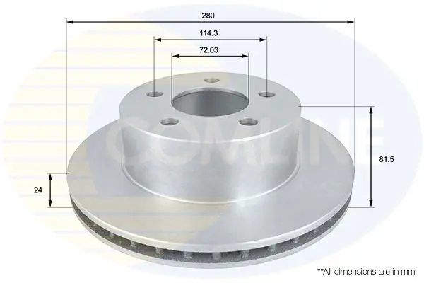 Handler.Part Brake disc COMLINE ADC2302V 1