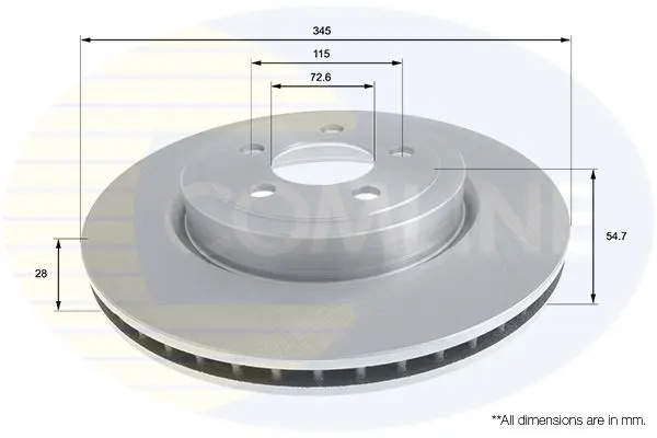 Handler.Part Brake disc COMLINE ADC2319V 1