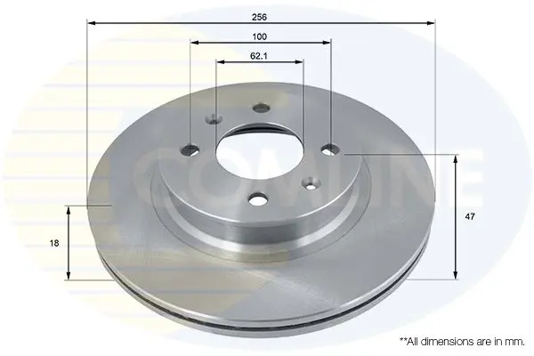 Handler.Part Brake disc COMLINE ADC2402V 1