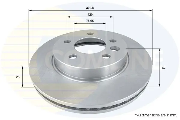 Handler.Part Brake disc COMLINE ADC2604V 1