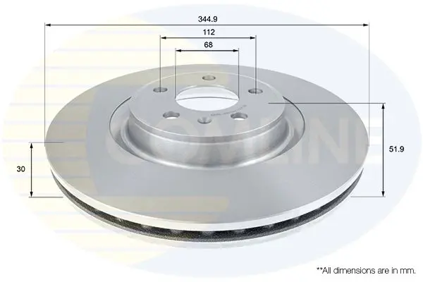 Handler.Part Brake disc COMLINE ADC2612V 1