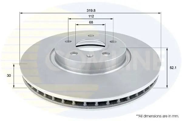 Handler.Part Brake disc COMLINE ADC2614V 1