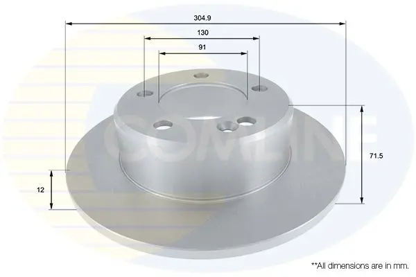 Handler.Part Brake disc COMLINE ADC2707 1