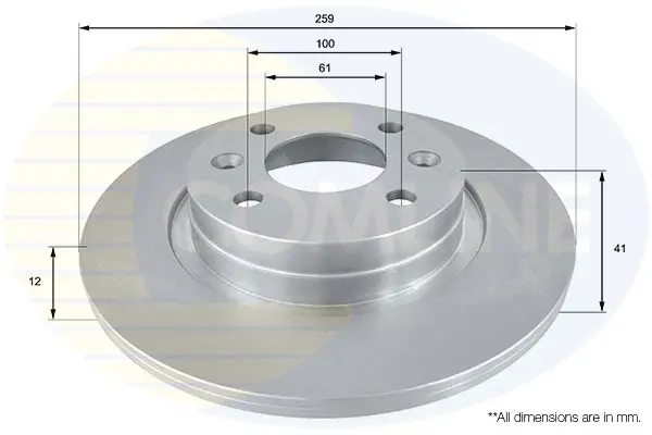 Handler.Part Brake disc COMLINE ADC2709 1