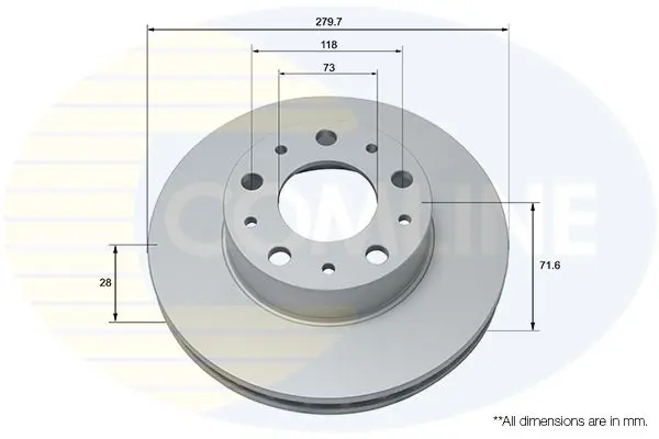 Handler.Part Brake disc COMLINE ADC2834V 1