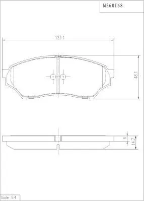 Handler.Part Brake pad set, disc brake NPS M360I68 1