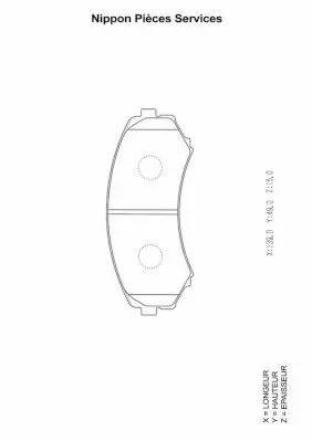 Handler.Part Brake pad set, disc brake NPS M360I84 1