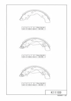 Handler.Part Brake shoe set NPS H350I10 1