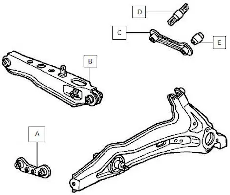 Handler.Part Control arm-/trailing arm bush NPS H400A20 2