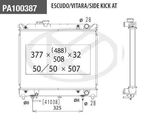 Handler.Part Radiator, engine cooling NPS S156I26 1