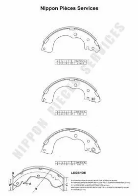 Handler.Part Brake shoe set NPS M350A18 1