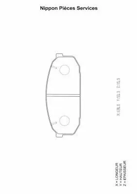 Handler.Part Brake pad set, disc brake NPS M360A41 1