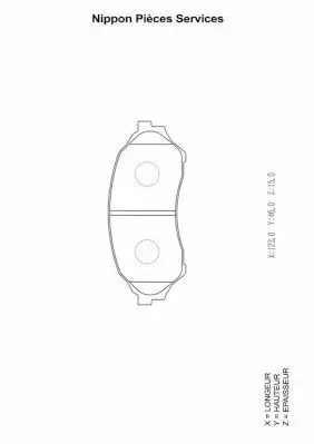 Handler.Part Brake pad set, disc brake NPS M360A47 1