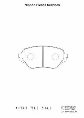 Handler.Part Brake pad set, disc brake NPS M360A64 1