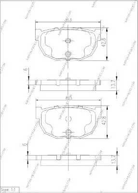 Handler.Part Brake pad set, disc brake NPS N361N21 1