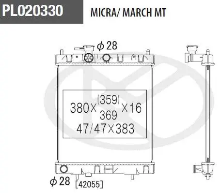 Handler.Part Radiator, engine cooling NPS N156N51 1