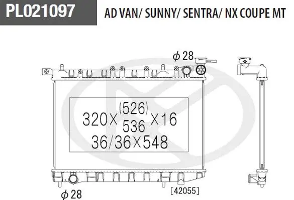 Handler.Part Radiator, engine cooling NPS N156N33 1