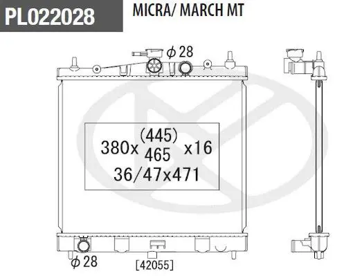 Handler.Part Radiator, engine cooling NPS N156N88 1