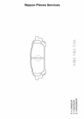 Handler.Part Brake pad set, disc brake NPS S361U09 1