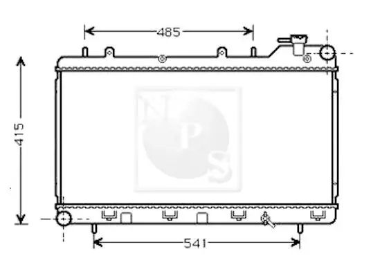 Handler.Part Radiator, engine cooling NPS S156U11 1