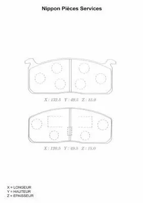 Handler.Part Brake pad set, disc brake NPS T360A24 1