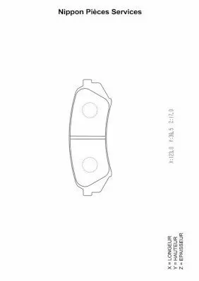 Handler.Part Brake pad set, disc brake NPS T361A18 1