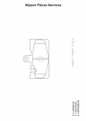 Handler.Part Brake pad set, disc brake NPS T361A25 1