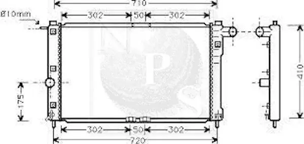 Handler.Part Radiator, engine cooling NPS D156O14 1