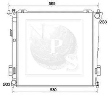 Handler.Part Radiator, engine cooling NPS H156I52 1