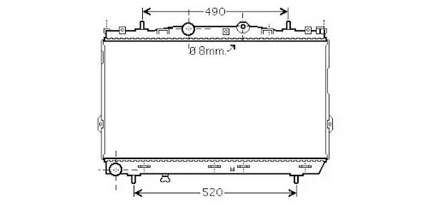 Handler.Part Radiator, engine cooling NPS H156I63 1