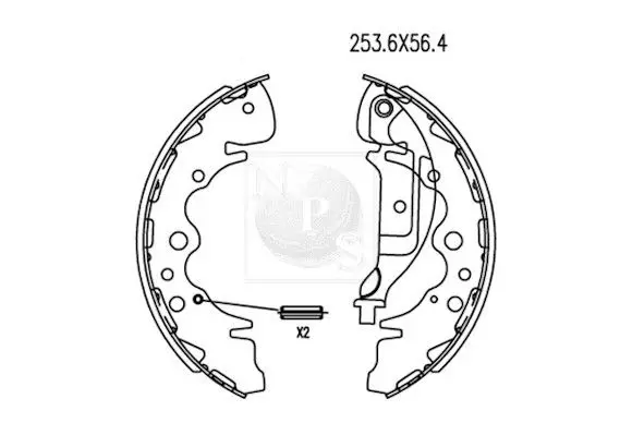 Handler.Part Brake shoe set NPS K350A11 1