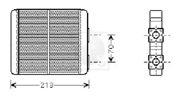 Handler.Part Heat exchanger, interior heating NPS N159N00 1