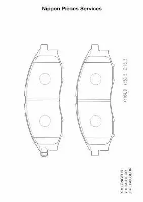 Handler.Part Brake pad set, disc brake NPS N360N14 1