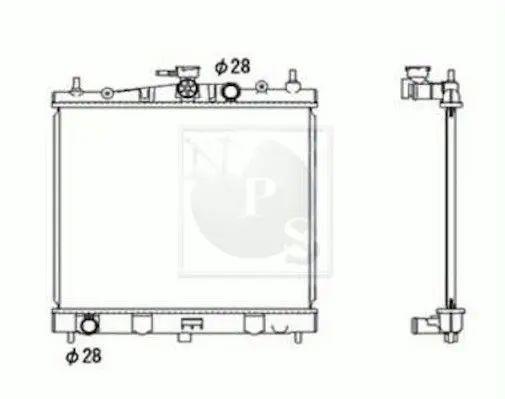 Handler.Part Radiator, engine cooling NPS N156N109 1