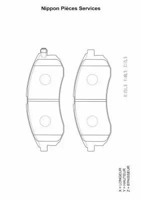 Handler.Part Brake pad set, disc brake NPS M360I16 1