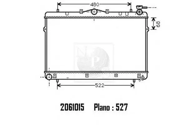 Handler.Part Radiator, engine cooling NPS H156I32 1