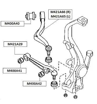 Handler.Part Track control arm NPS M421A29 3