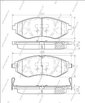 Handler.Part Brake pad set, disc brake NPS D360O20 1