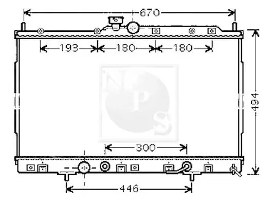 Handler.Part Radiator, engine cooling NPS M156I74 1