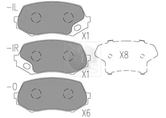 Handler.Part Brake pad set, disc brake NPS M360I89 1