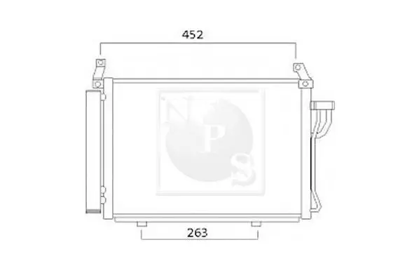 Handler.Part Condenser, air conditioning NPS H526I18 1