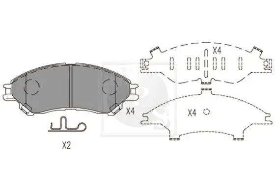 Handler.Part Brake pad set, disc brake NPS S360I38 1