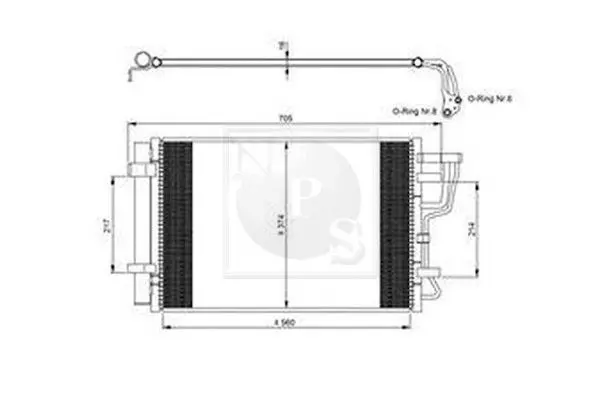 Handler.Part Condenser, air conditioning NPS H526I19 1