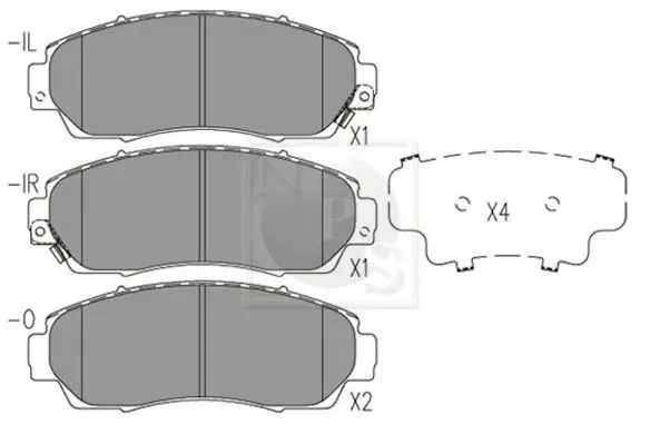 Handler.Part Brake pad set, disc brake NPS H360A57 1