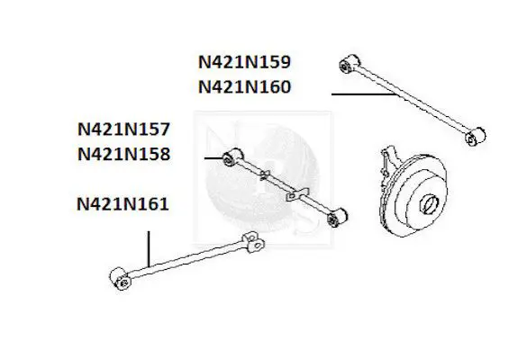 Handler.Part Track control arm NPS N421N160 1