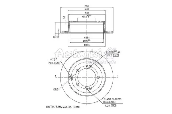 Handler.Part Brake disc ASHUKI 09903205 1